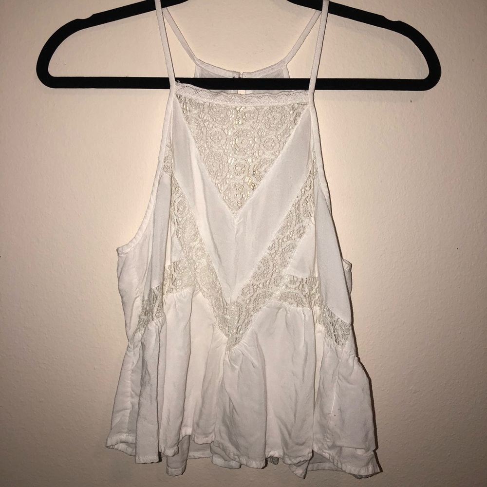 Women’s White Lace Tank Top - Pacsun Size M
